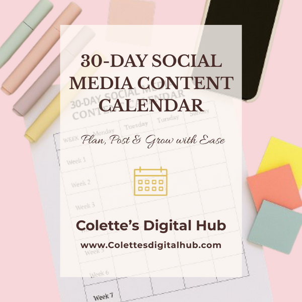 30- Day Social Media Content Calendar