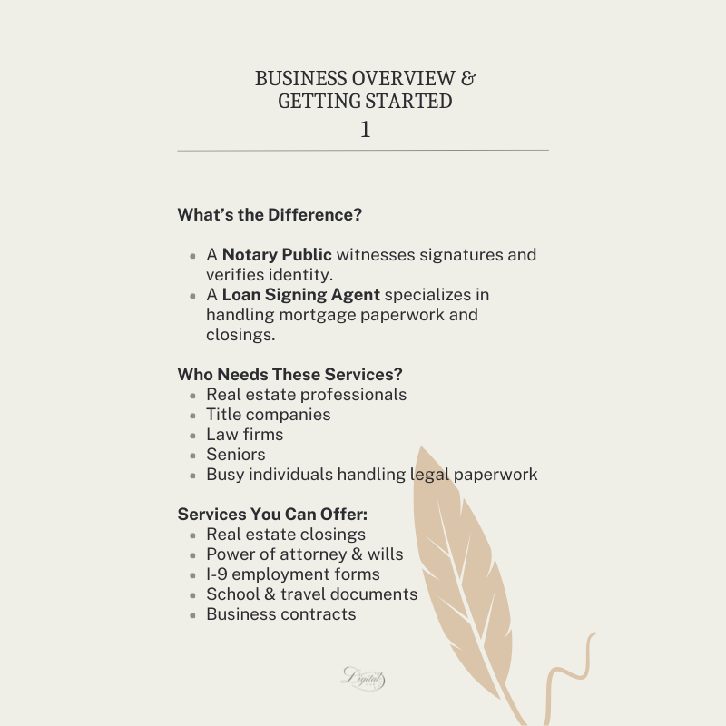 Notary Public and Loan Signing Agent Starter Kit