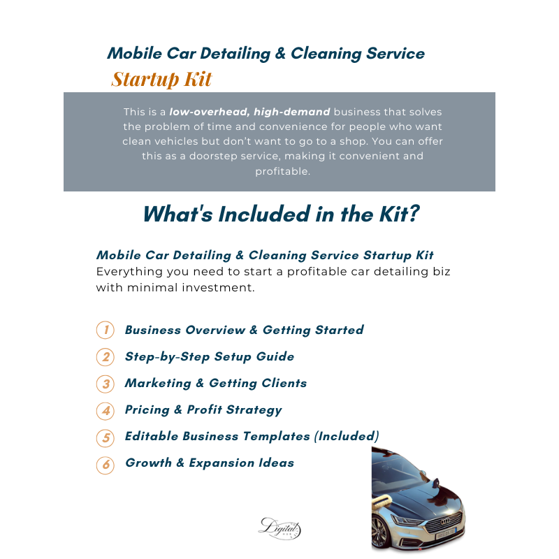 The Gloss Hustle: Mobile Car Cleaning Starter Kit