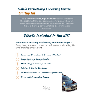 The Gloss Hustle: Mobile Car Cleaning Starter Kit