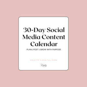30- Day Social Media Content Calendar